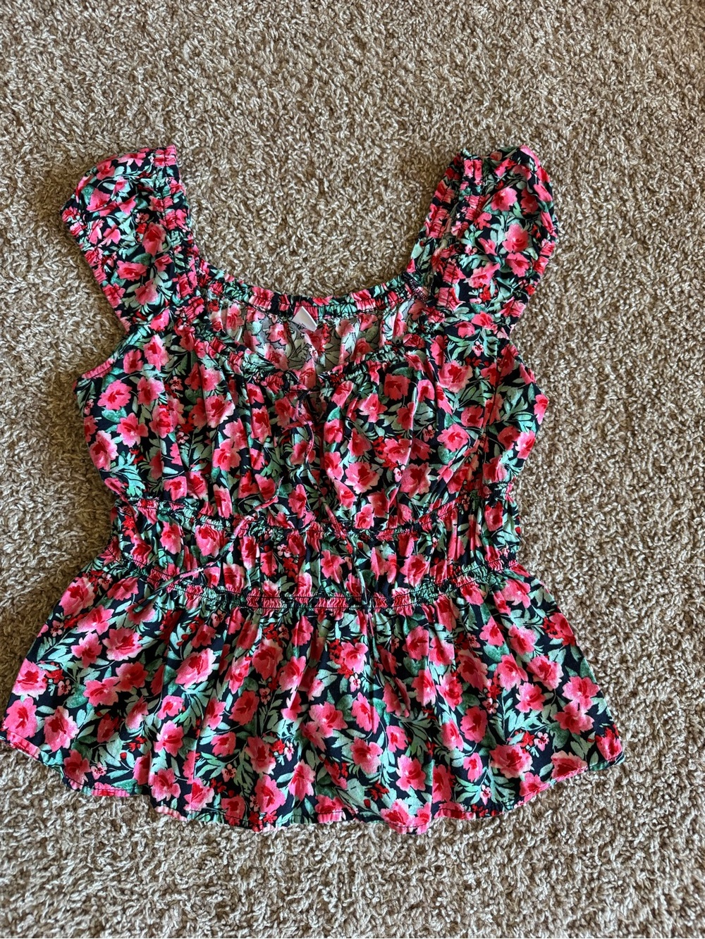 Floral Peplum Women's Top